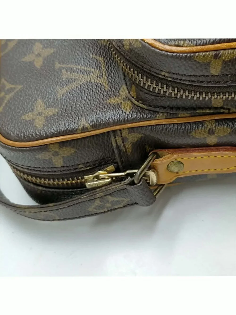 Authentic Louis Vuitton Amazone Monogram Crossbody Bag Vintage LV Brown